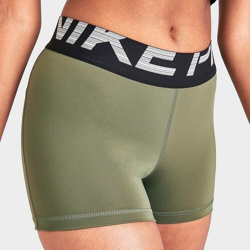 Nike PRO Dri-Fit Graphic Bike Shorts DM7687-222 Olive Women's Size XXL NEW
